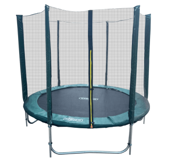 Батут KIDIGO 244 см с сеткой и стремянкой
