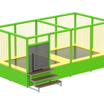 Батутный комплекс двойной 2,4х4,8м