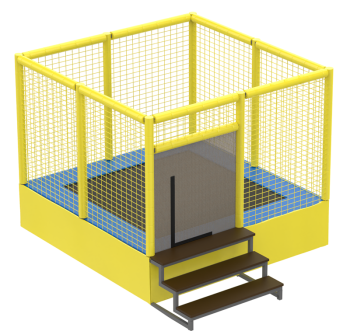 Батутный комплекс одинарный 2,4х2,4 KIDIGO