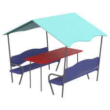 House with table Ocean