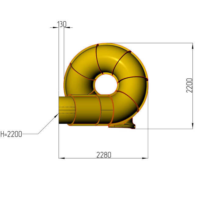 Горка стеклопластиковая Волчок