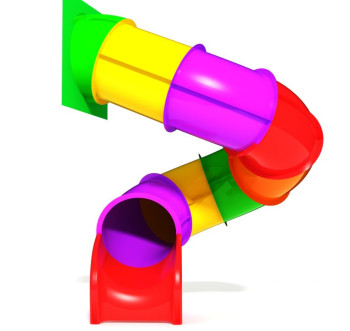 Стеклопластиковая горка «Индиго», высота 2,0 м