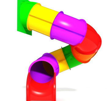 Стеклопластиковая горка «Индиго», высота 2,0 м