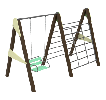 Swing with a climbing frame Mix