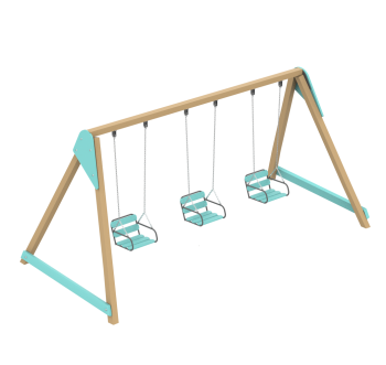 Swing Villa Wood Triple