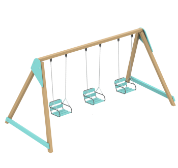 Качели Villa Wood Triple KIDIGO