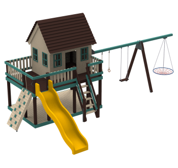 Playground House of Princess (slide height 1,5 m)
