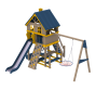 Playground Chalet (slide height 1,5 m)