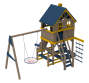 Playground Chalet (slide height 1,5 m)