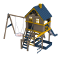 Playground Chalet (slide height 1,5 m)
