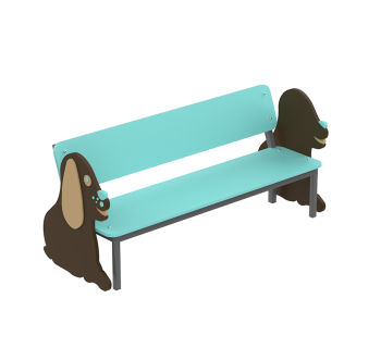 Скамейка Животные Щенок KIDIGO