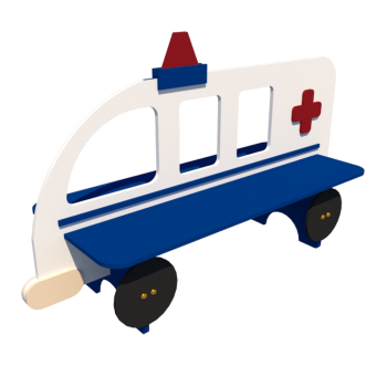 Детская скамейка Скорая помощь KIDIGO