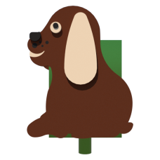 Children's trash can Dog