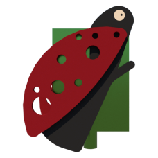 Children's trash can Lady Bug