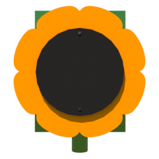 Children's trash can Sunflower