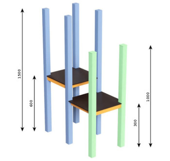 Башня 1,5м (0,6) + 1м(0,3)