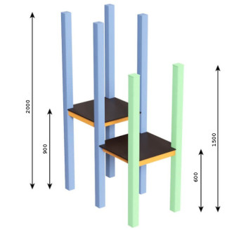 Башня 2 м (0,9) + 1,5 м (0,6)