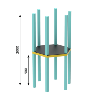 Шестигранная открытая башня