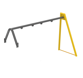 Приставна подвійна гойдалка з металу