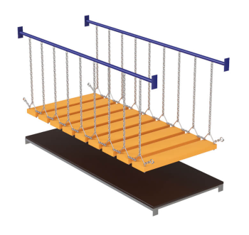 Подвесной мостик на цепи