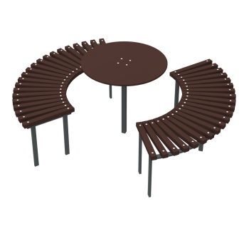 Скамейка Солнце со столиком KIDIGO