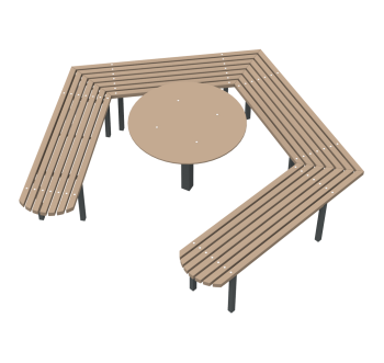 Скамейка Звезда со столиком KIDIGO