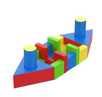 Игровой модуль-конструктор Кораблик KIDIGO