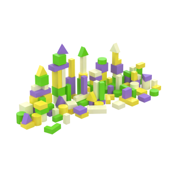 Конструктор Игра 100 элементов KIDIGO