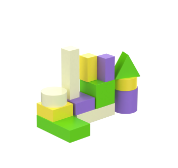 Конструктор Игра 12 элементов KIDIGO