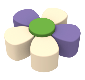 Комплект детских пуфиков Цветок KIDIGO