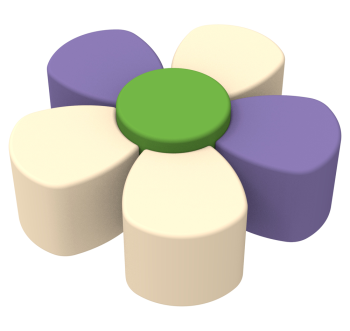 Комплект детских пуфиков Цветок KIDIGO