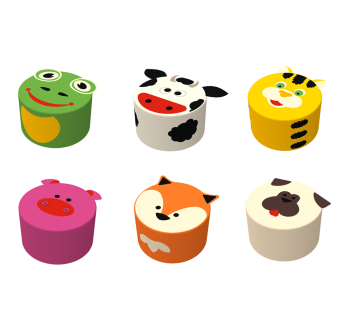 Комплект детских пуфов KIDIGO