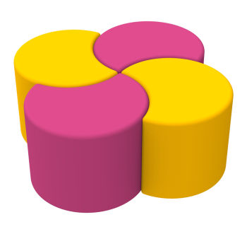 Комплект детских пуфов Полумесяц KIDIGO