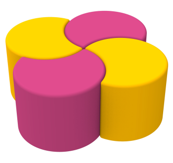 Комплект детских пуфов Полумесяц KIDIGO