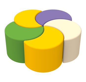 Комплект детских пуфов Радуга KIDIGO