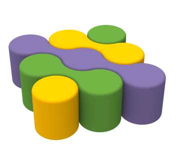 Комплект детских пуфов Зигзаг KIDIGO