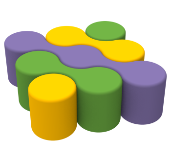 Комплект детских пуфов Зигзаг KIDIGO