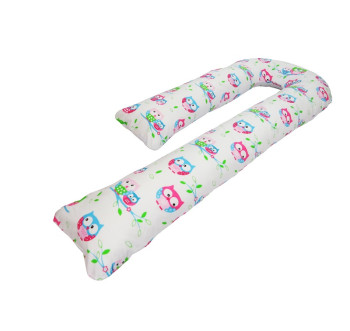 Подушка для беременных J образная Сова (с наволочкой) KIDIGO