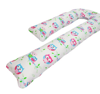 Подушка для беременных J образная Сова (с наволочкой) KIDIGO