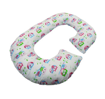 Подушка для беременных Рогалик-Сова (с наволочкой) KIDIGO