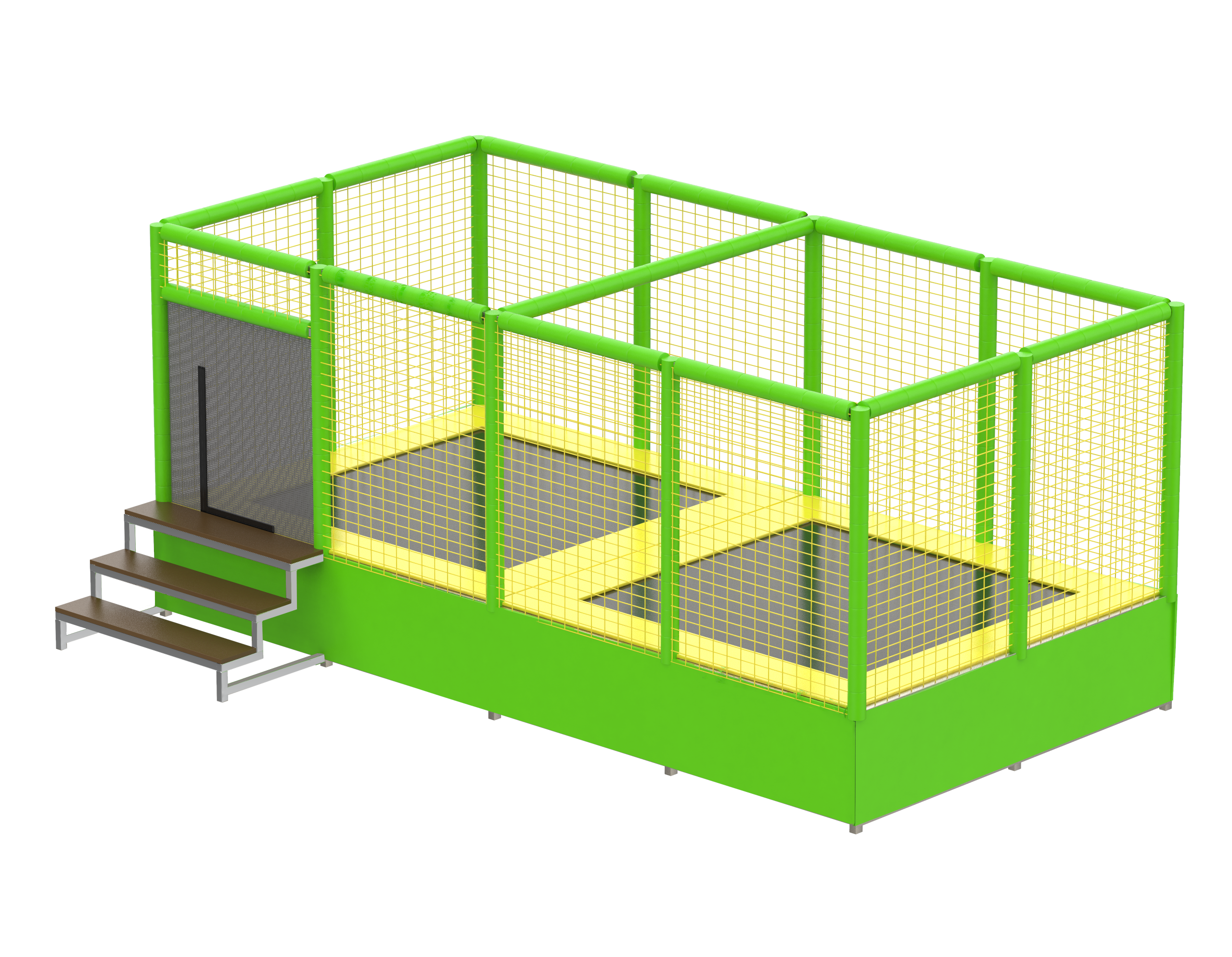 Батутный комплекс двойной 2,4х4,8м