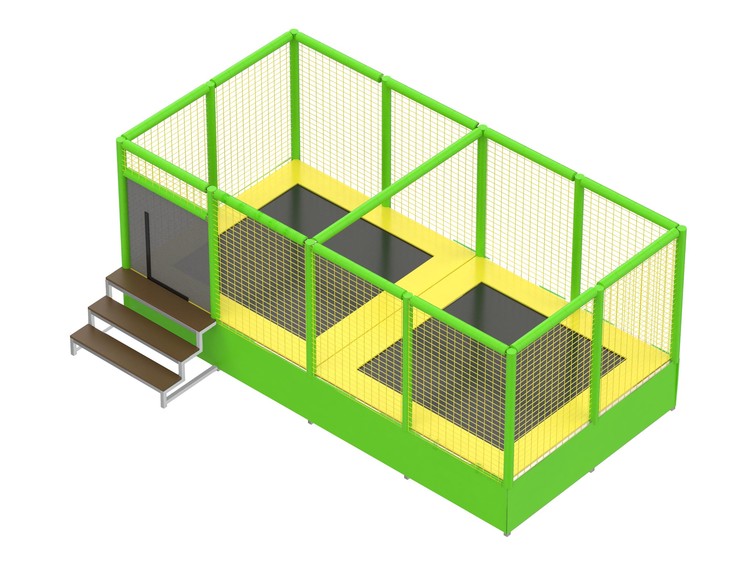 Батутный комплекс двойной 2,4х4,8м