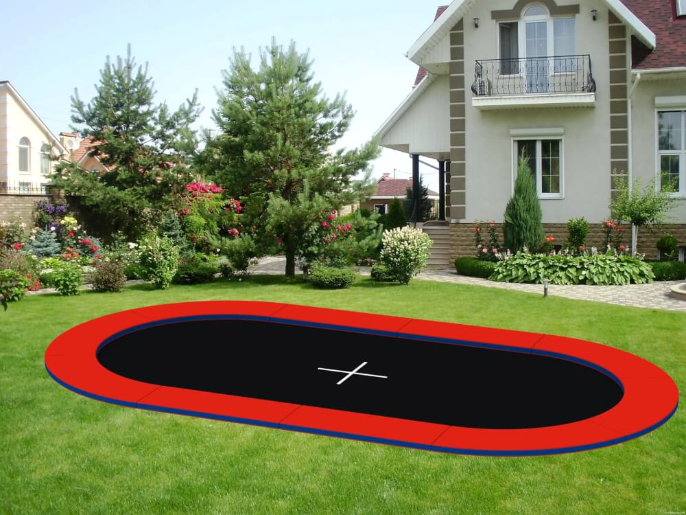 Грунтовый батут Oval 4,4х2,4 KIDIGO