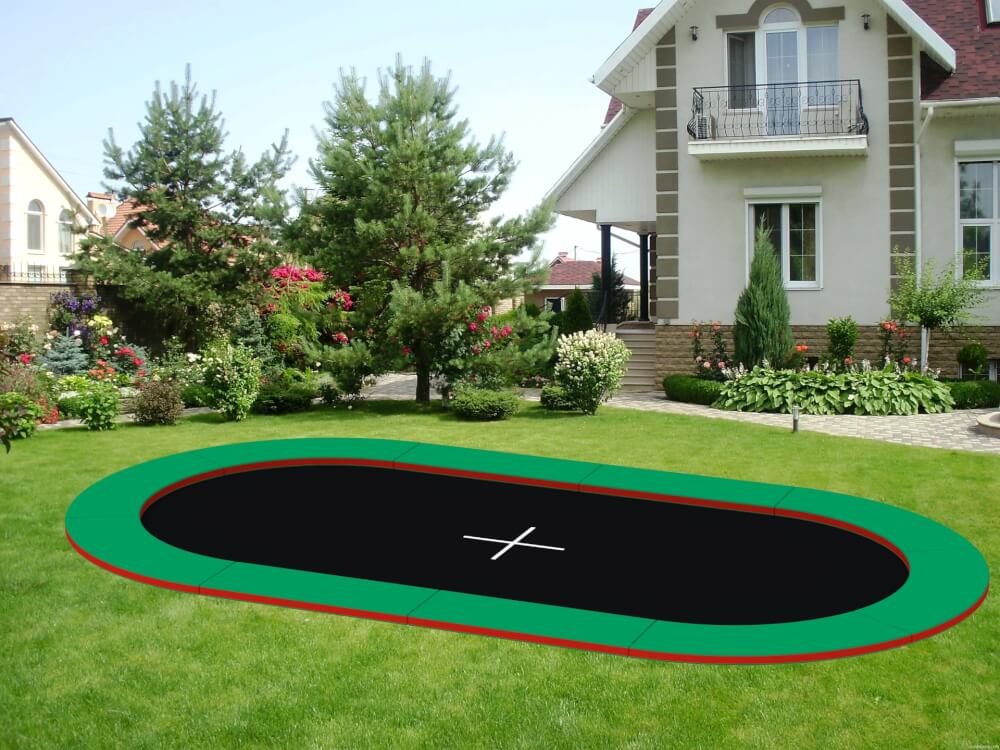 Грунтовый батут Oval 4,4х2,4 KIDIGO