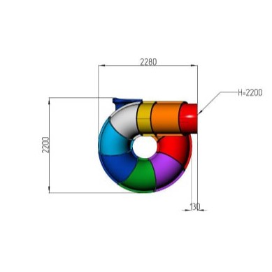 Горка стеклопластиковая Индиго
