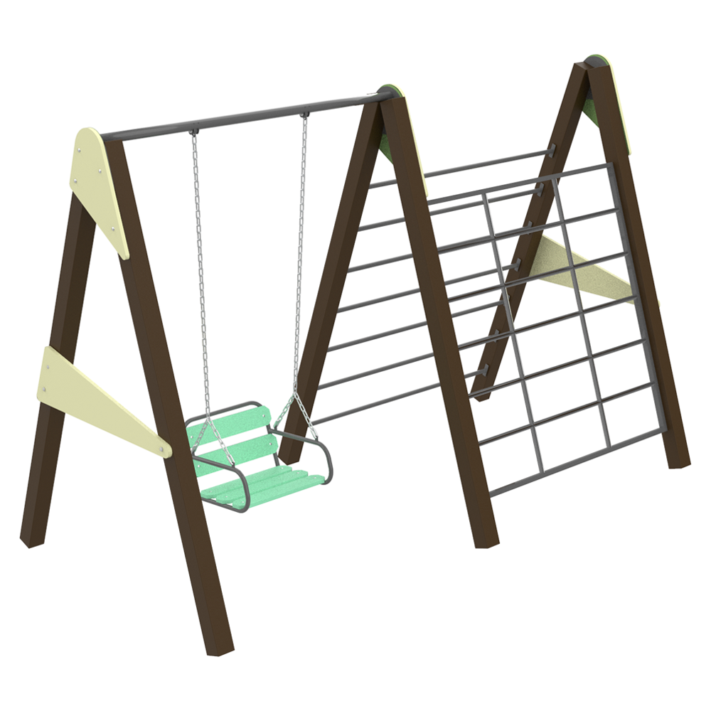 Swing with a climbing frame Mix