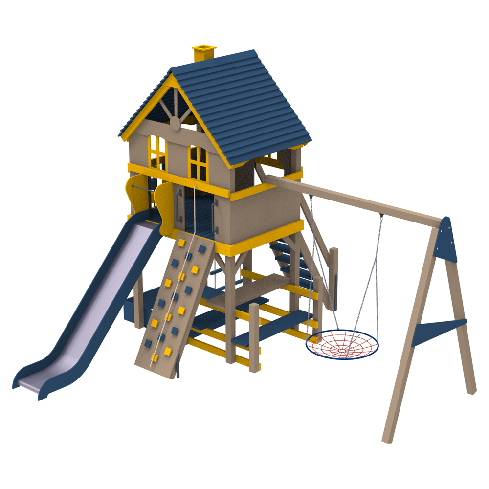 Playground Chalet (slide height 1,5 m)