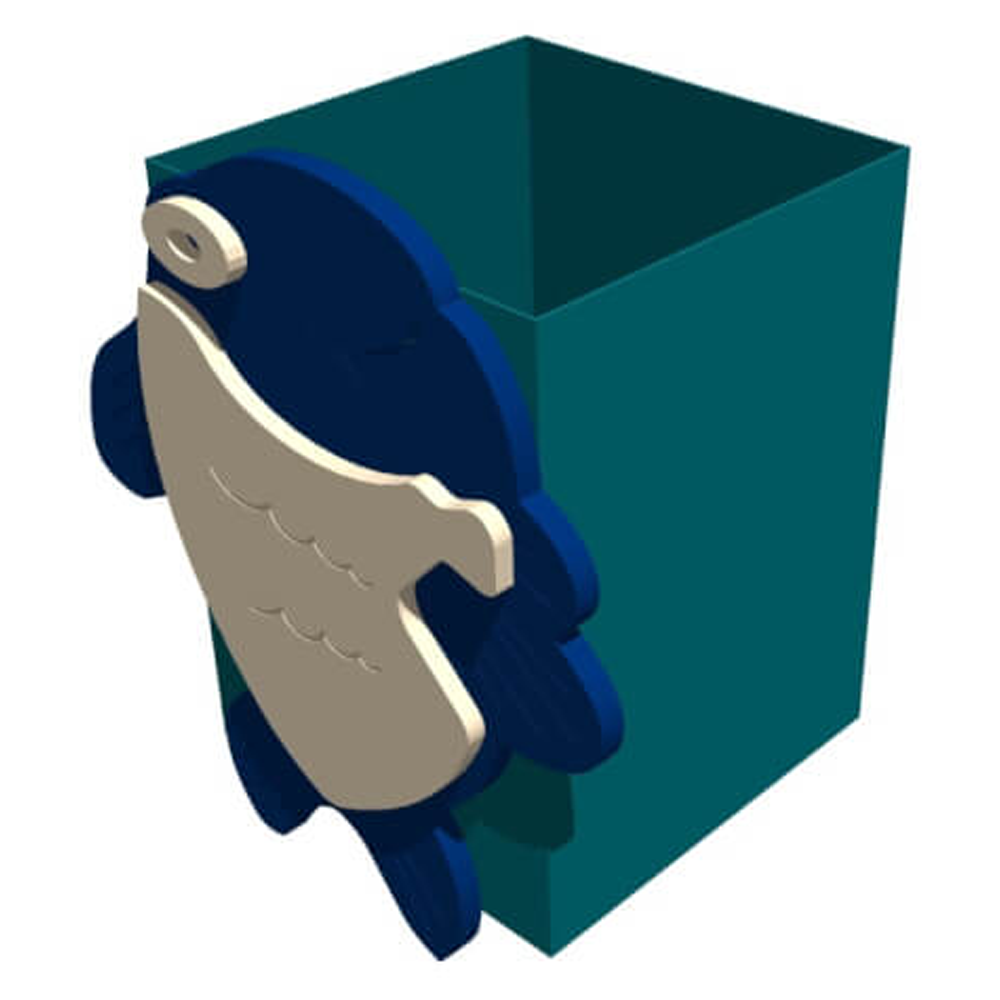 Детский мусорник (бочное креление) + декор KIDIGO