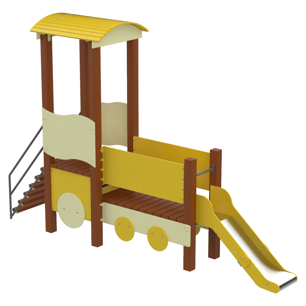 Train with slide