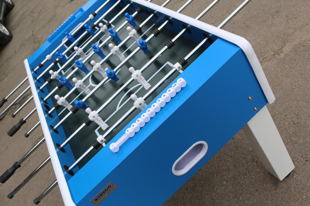 Настольный футбол Street (141х74х88 см/синий цвет/металлические ноги/защита от воды и солнца)